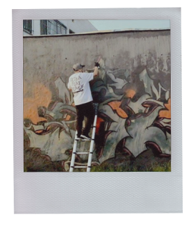 Painting graffiti